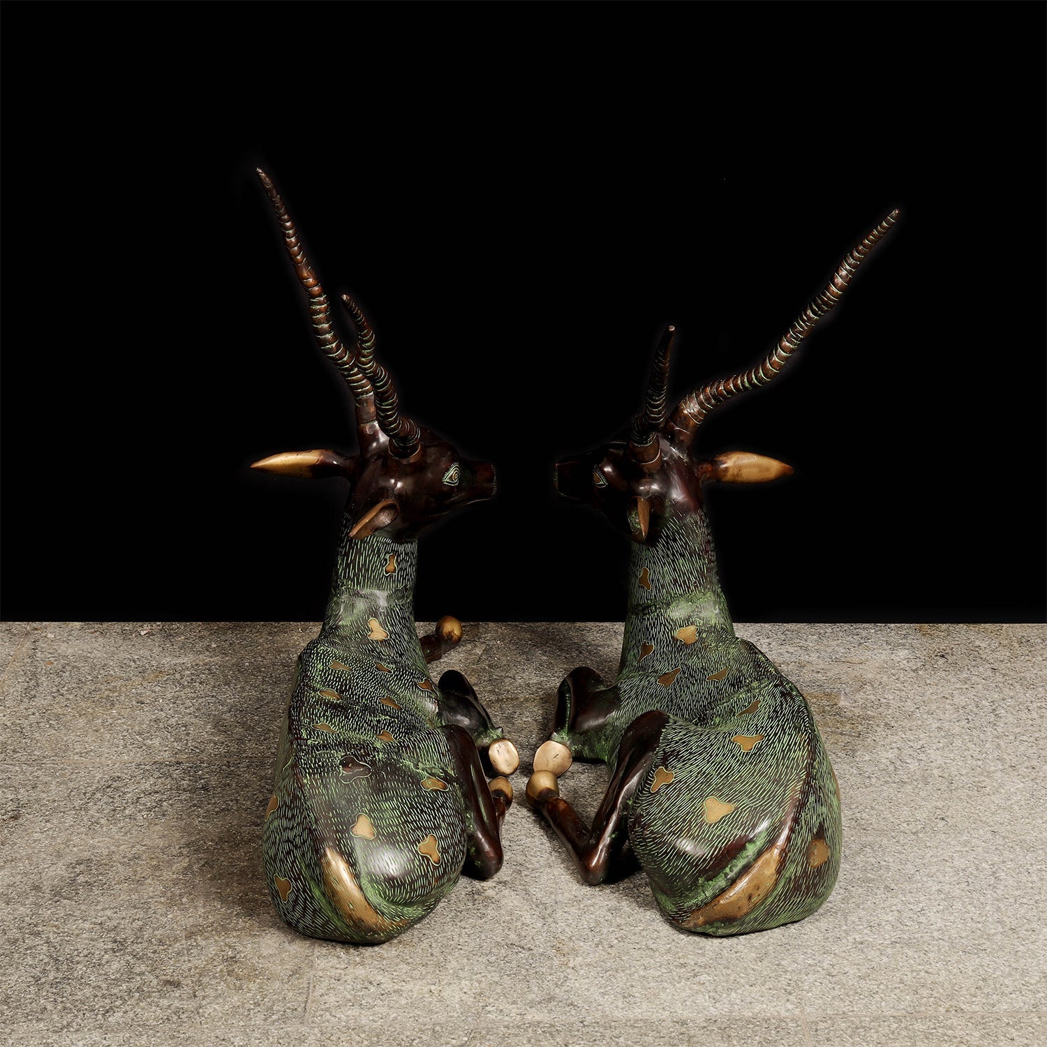 Brass Large Deer Pair Decorative Showpiece Animal Figurine 3 Feet - Image 6