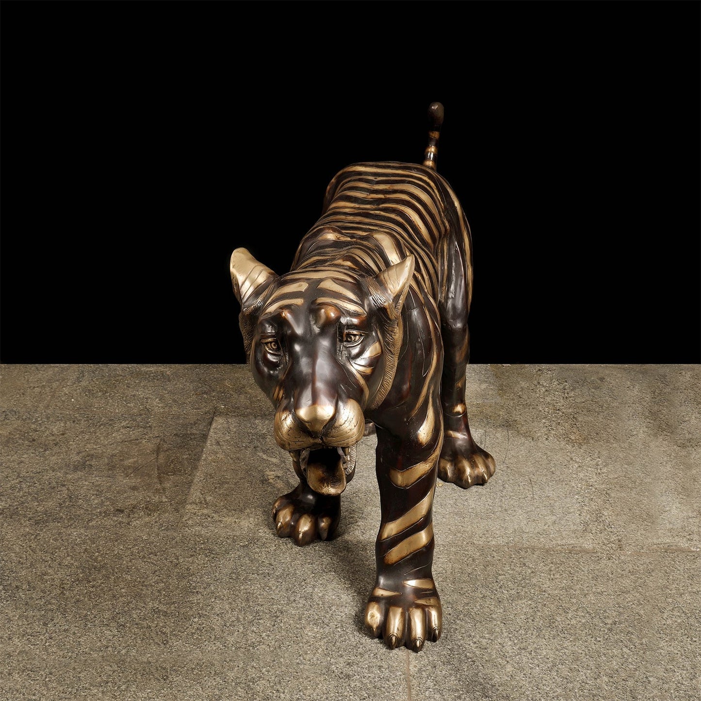 Brass Large Size Tiger Statue Figurines Decor 70 Inches