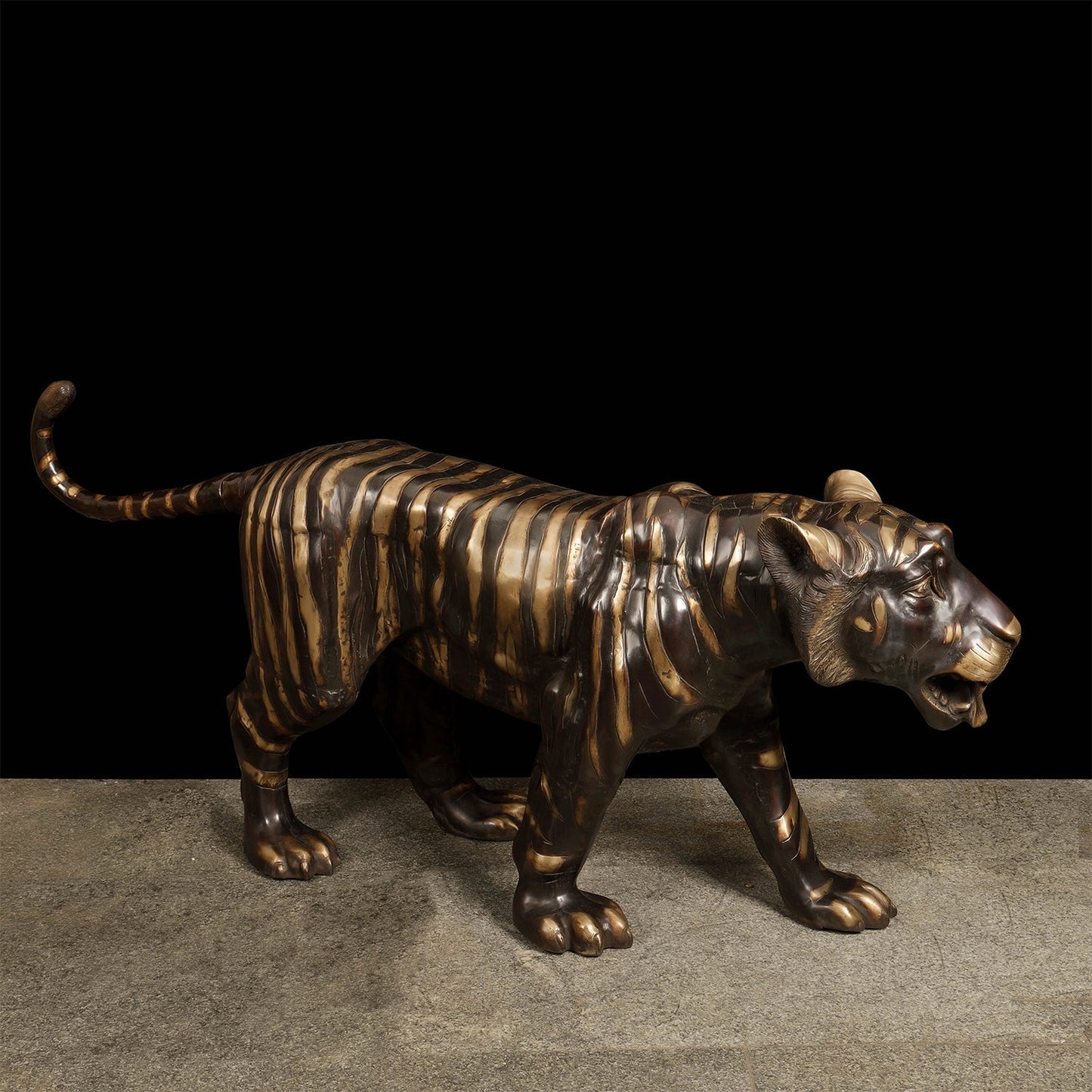Brass Large Size Tiger Statue Figurines Decor 70 Inches