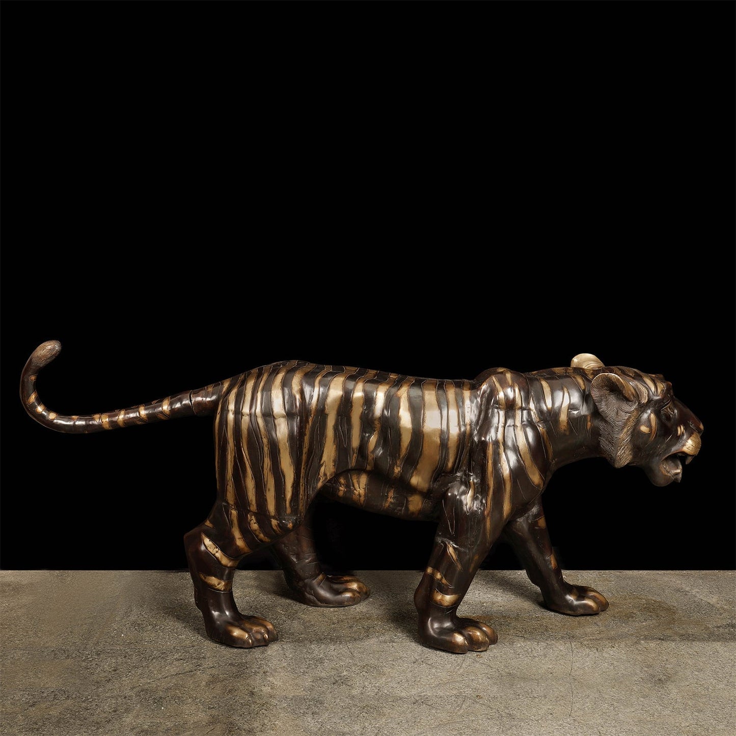 Brass Large Size Tiger Statue Figurines Decor 70 Inches