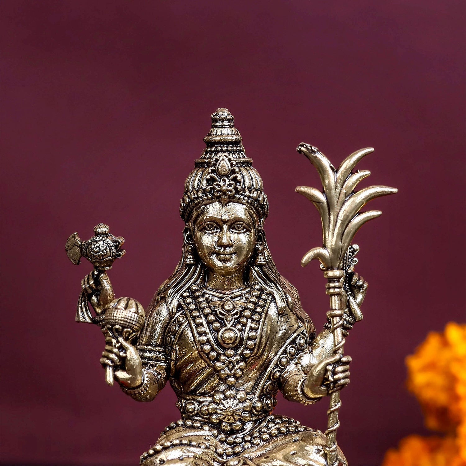 Brass Superfine Lalita Devi Rajarajeshwari Idol 4 Inch - Image 2