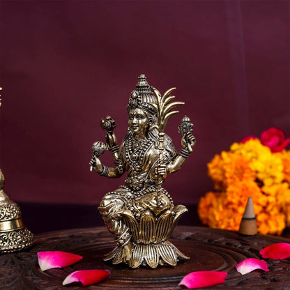 Brass Superfine Lalita Devi Rajarajeshwari Idol 4 Inch by vendor-unknown - Hindu Gods (View 3)