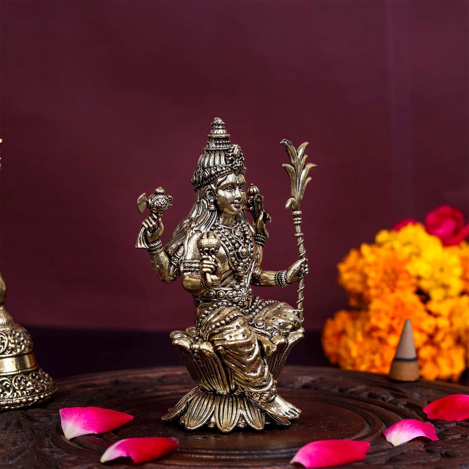 Brass Superfine Lalita Devi Rajarajeshwari Idol 4 Inch - Image 4