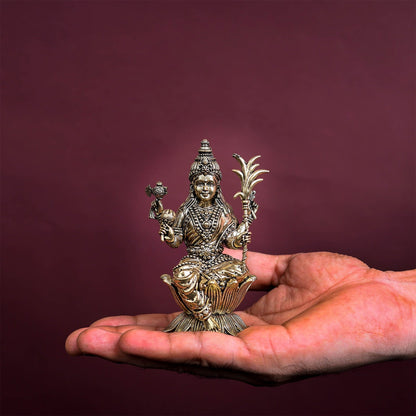 Brass Superfine Lalita Devi Rajarajeshwari Idol 4 Inch by vendor-unknown - Hindu Gods (View 6)
