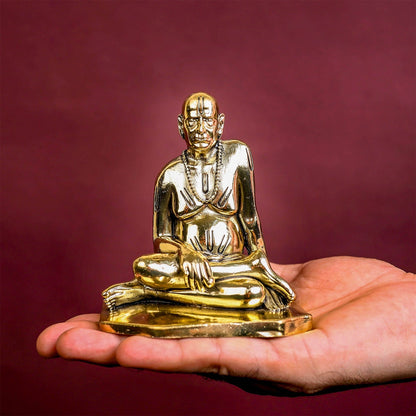 Brass Superfine Shri Swami Samarth Maharaj Statue (Swami of Akkalkot) 4 Inch by vendor-unknown - Hindu Gods (View 6)
