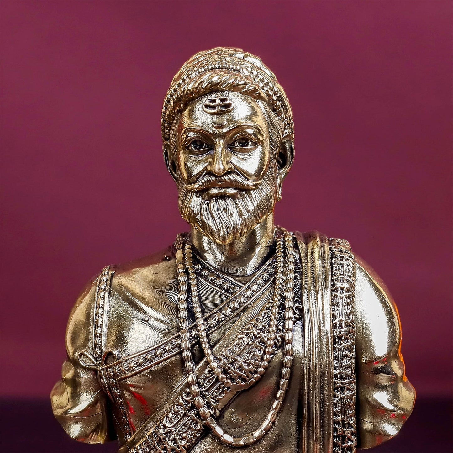 Brass Superfine Chatrapati Shivaji Maharaj Bust 4 Inch