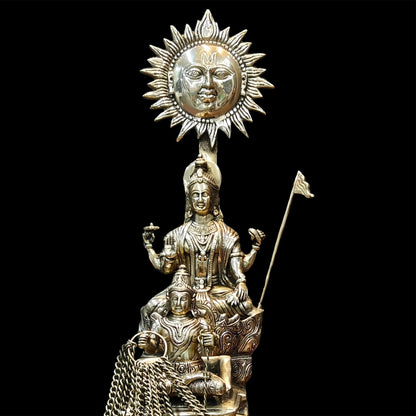 Brass Big Surya Rath With Seven Horses Golden Finish 27 Inches by vendor-unknown - Hindu Gods (View 6)