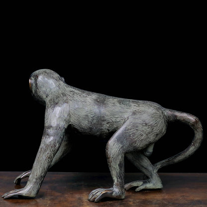 Brass Monkey Statue Sculpture Antique Finish For Decor Showpiece 20 Inch by vendor-unknown - Decor (View 4)