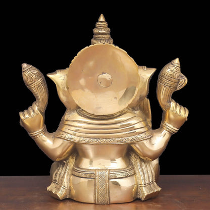 Brass Ganesha Idol For Home Decor Showpiece 1 Feet by vendor-unknown - Hindu Gods (View 5)