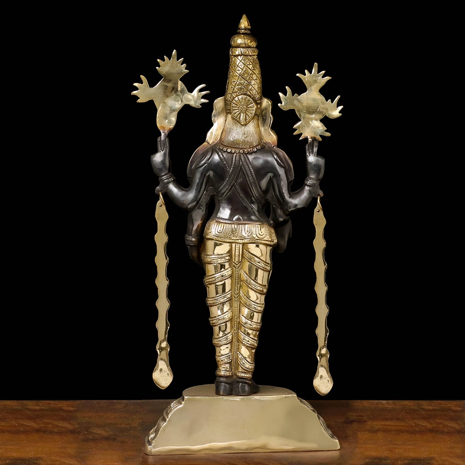 Brass Tirupati Balaji Idol Lord Venkateshwara Antique Finish 2 Feet - Image 5