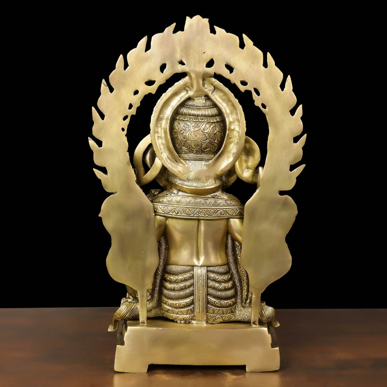 Brass Ganesha Statue With Frame For Home Decor 21 Inches - Image 5