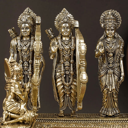 Brass Superfine Ram Darbar Idol Rama Family Statue 7 Inches by vendor-unknown - Hindu Gods (View 2)