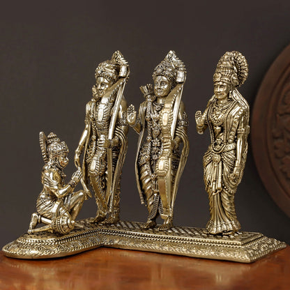 Brass Superfine Ram Darbar Idol Rama Family Statue 7 Inches by vendor-unknown - Hindu Gods (View 5)