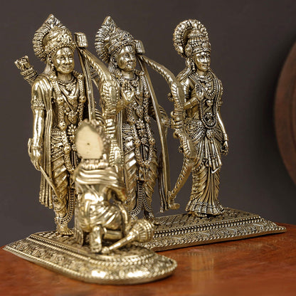 Brass Superfine Ram Darbar Idol Rama Family Statue 7 Inches by vendor-unknown - Hindu Gods (View 4)
