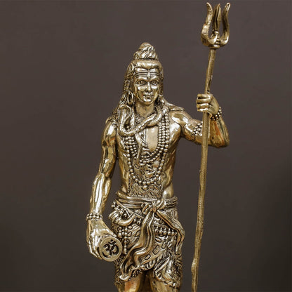 Brass Superfine Lord Shiva Idol Mahadev For Home Office Decor 8 Inches by vendor-unknown - Hindu Gods (View 2)