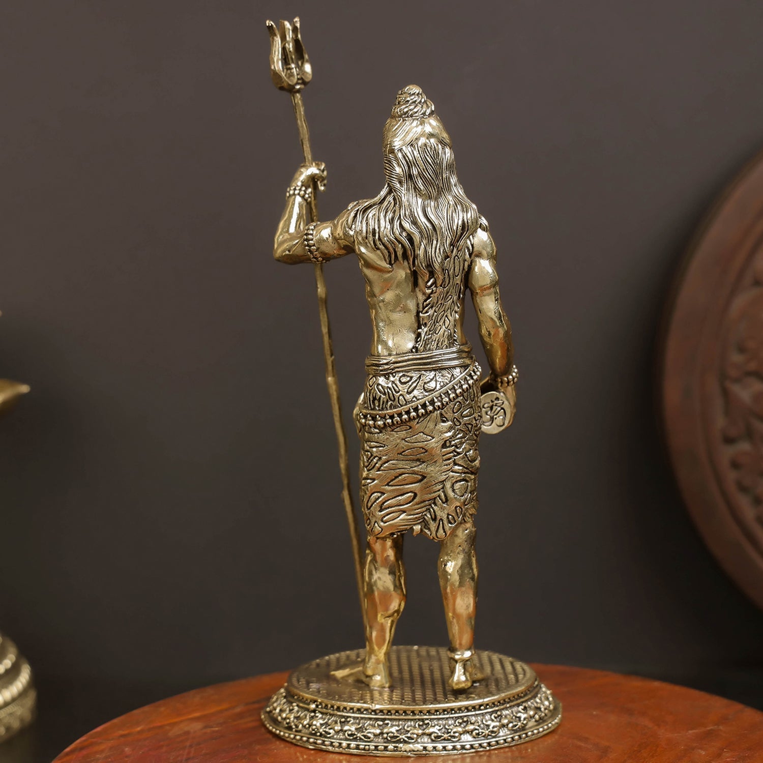 Brass Superfine Lord Shiva Idol Mahadev For Home Office Decor 8 Inches - Image 6