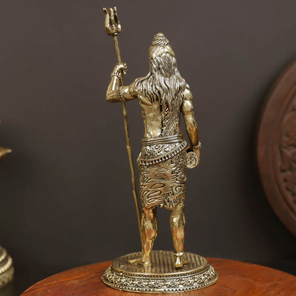 Brass Superfine Lord Shiva Idol Mahadev For Home Office Decor 8 Inches by vendor-unknown - Hindu Gods (View 6)