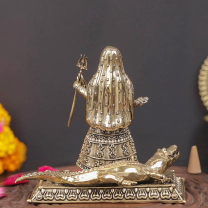 Brass Superfine Khodiyar Mata With Crocodile (Goddess Ganga) 4 Inches by vendor-unknown - Hindu Gods (View 6)