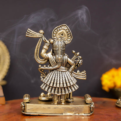 Brass Superfine Shreenath Ji Idol For Home Temple Decor 4 Inch by vendor-unknown - Hindu Gods (View 6)