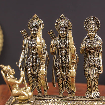 Brass Superfine Ram Darbar Idol With Intricate Carvings 3 Inch by vendor-unknown - Hindu Gods (View 2)