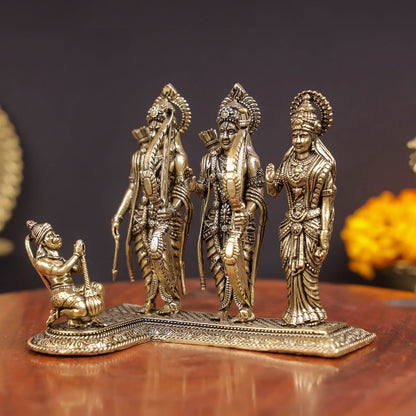 Brass Superfine Ram Darbar Idol With Intricate Carvings 3 Inch by vendor-unknown - Hindu Gods (View 4)