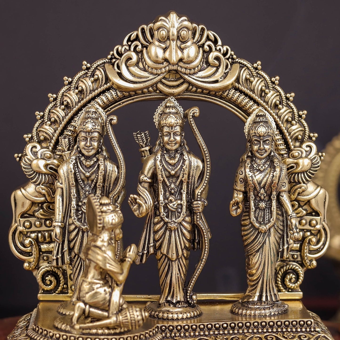 Brass Superfine Ram Darbar Idol For Home Temple Decor 5 Inch