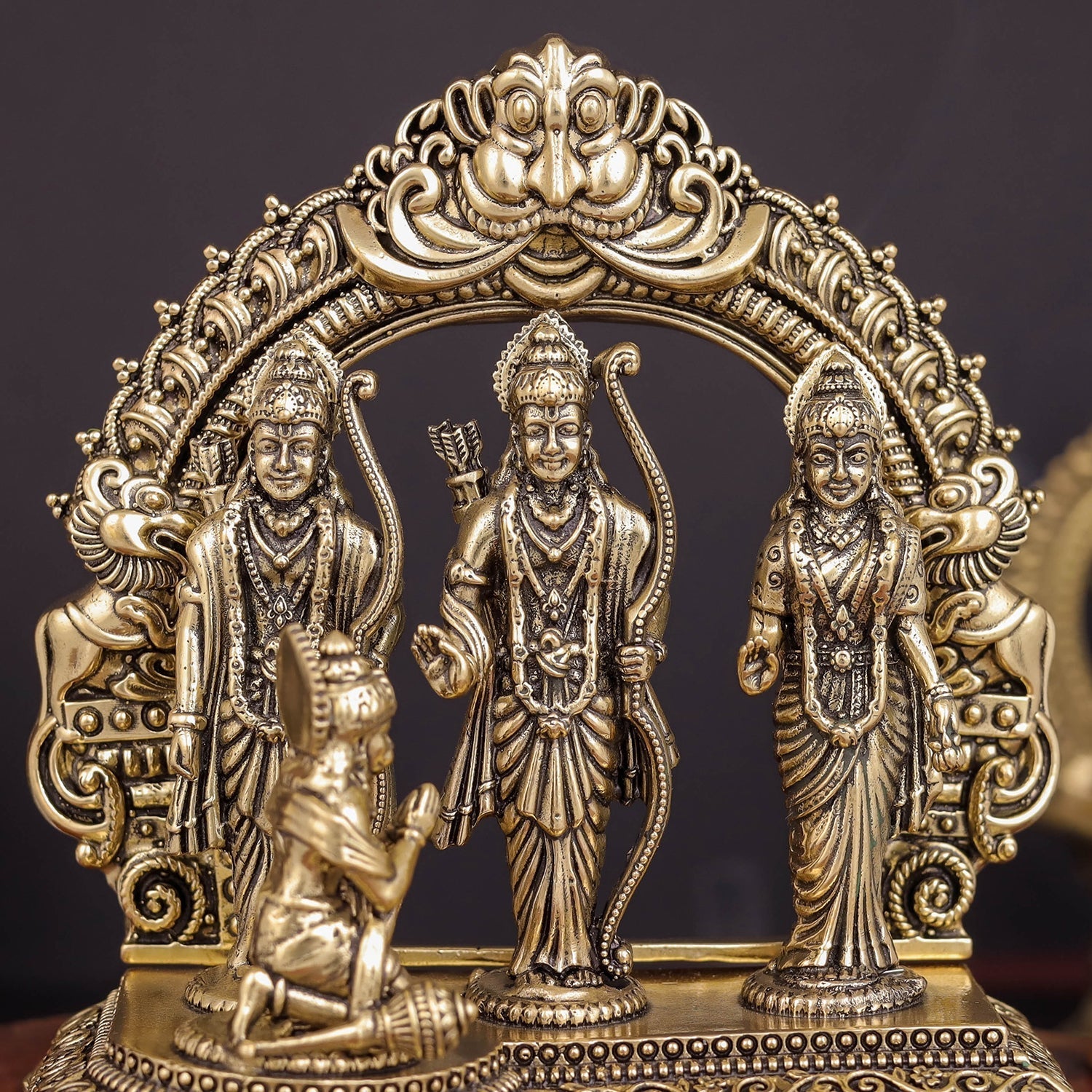 Brass Superfine Ram Darbar Idol For Home Temple Decor 5 Inch - Image 2