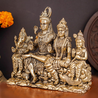 Brass Superfine Complete Shiv Parivar Idol For Home Temple Decor 7.5 Inch by vendor-unknown - Hindu Gods (View 4)