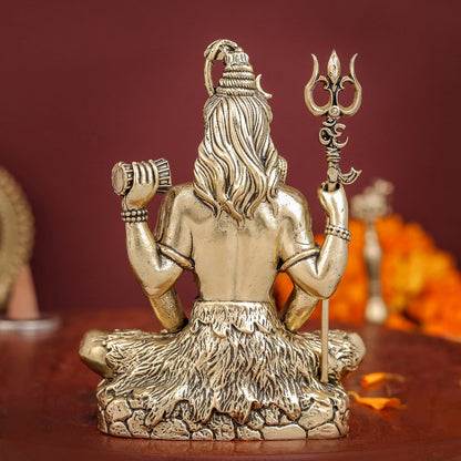 Brass Antique Lord Shiva Idol 4" by vendor-unknown - Hindu Gods (View 6)