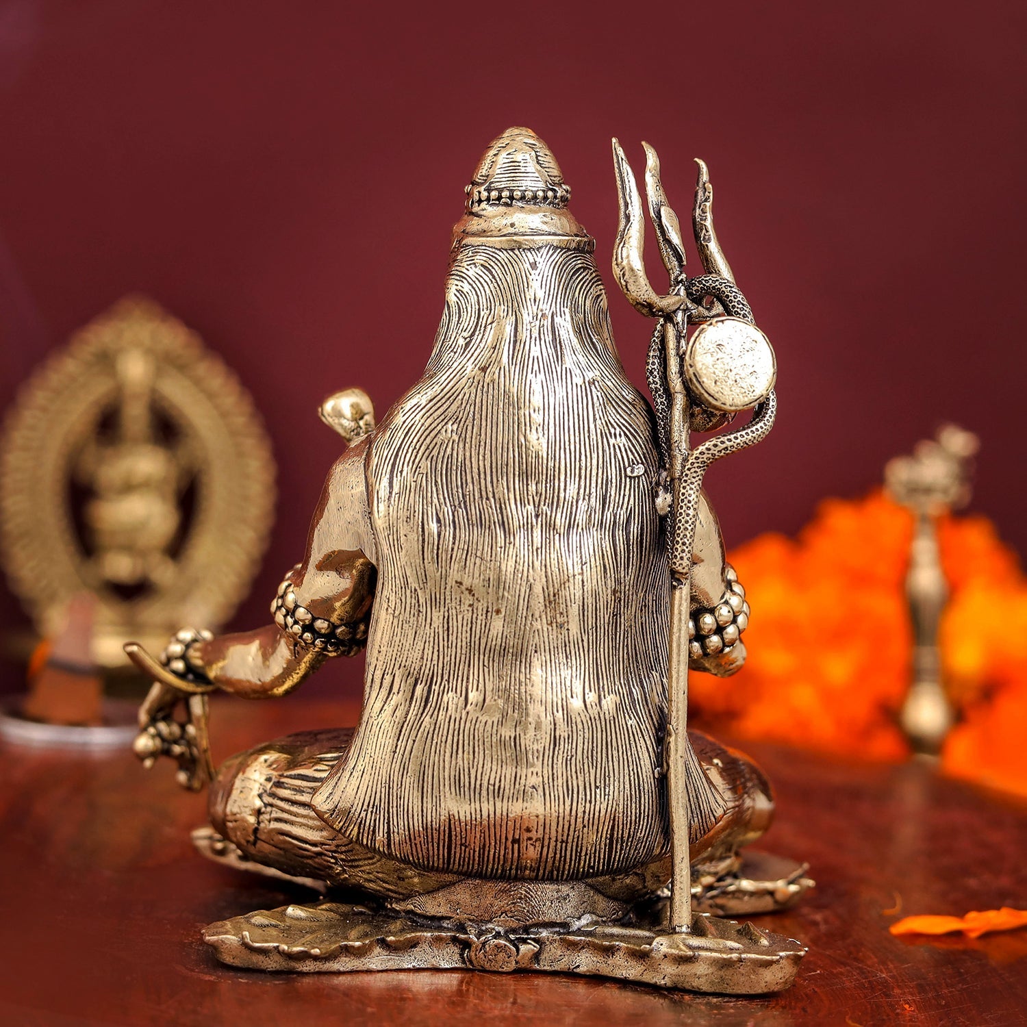 Brass Superfine Blessing Shiva Idol 4 Inch - Image 6