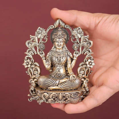 Brass Superfine Goddess Lakshmi Idol With Beautiful Arch 4 Inch by vendor-unknown - Hindu Gods (View 3)