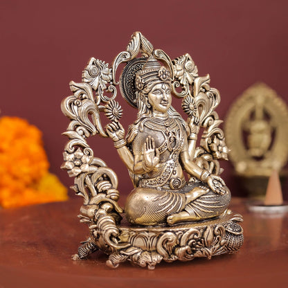 Brass Superfine Goddess Lakshmi Idol With Beautiful Arch 4 Inch by vendor-unknown - Hindu Gods (View 5)