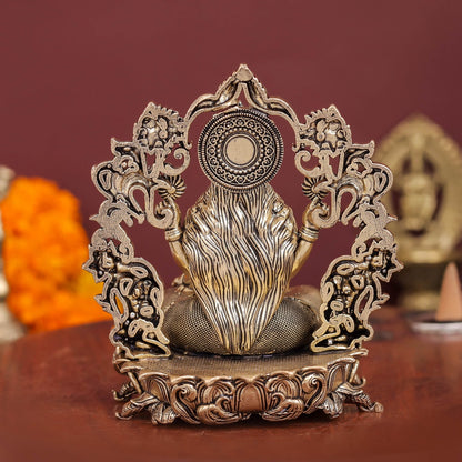 Brass Superfine Goddess Lakshmi Idol With Beautiful Arch 4 Inch by vendor-unknown - Hindu Gods (View 6)