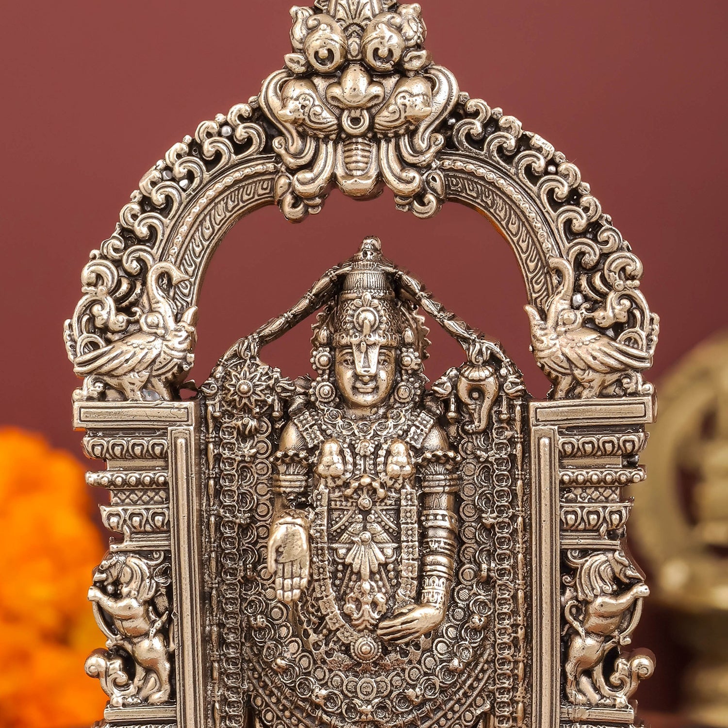 Brass Superfine Tirupati Balaji Idol Venkateshvara Swamy 6 Inch - Image 2
