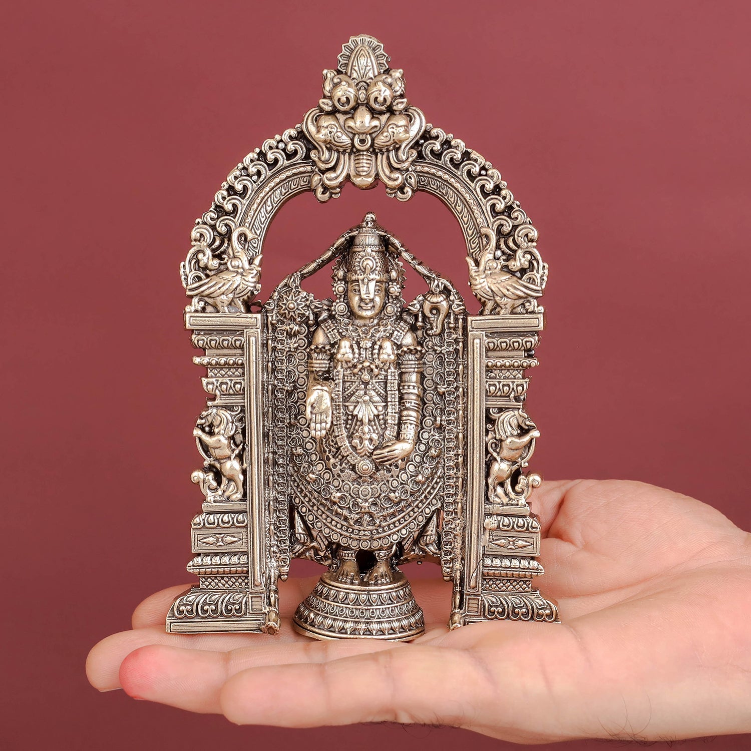 Brass Superfine Tirupati Balaji Idol Venkateshvara Swamy 6 Inch - Image 3