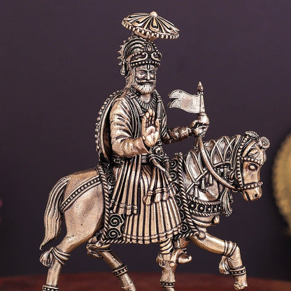 Brass Superfine Baba Ramdev Pir Statue 5 Inches by vendor-unknown - Hindu Gods (View 2)