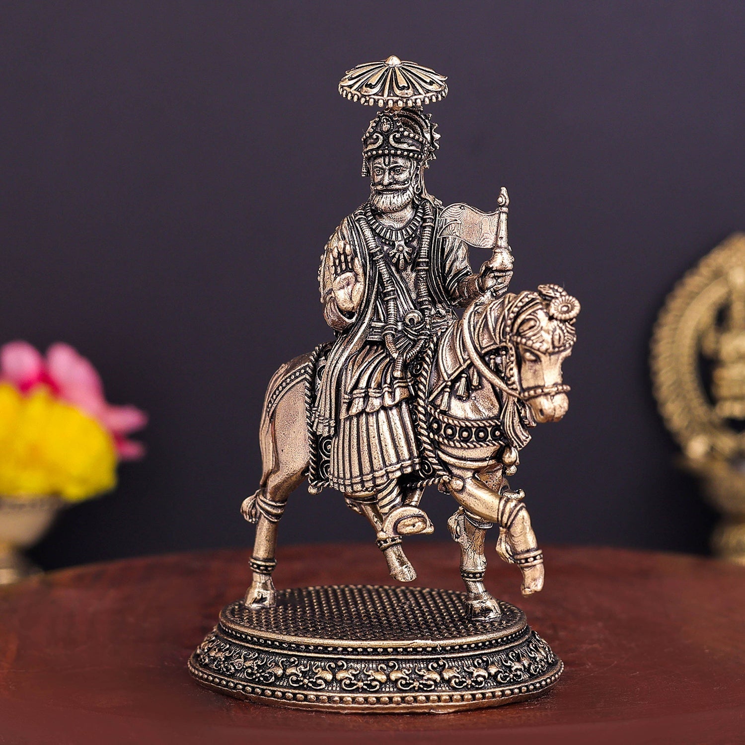 Brass Superfine Baba Ramdev Pir Statue 5 Inches - Image 4