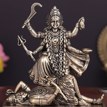 Brass Superfine Goddess Kali Idol 4 Inch by vendor-unknown - Hindu Gods (View 2)