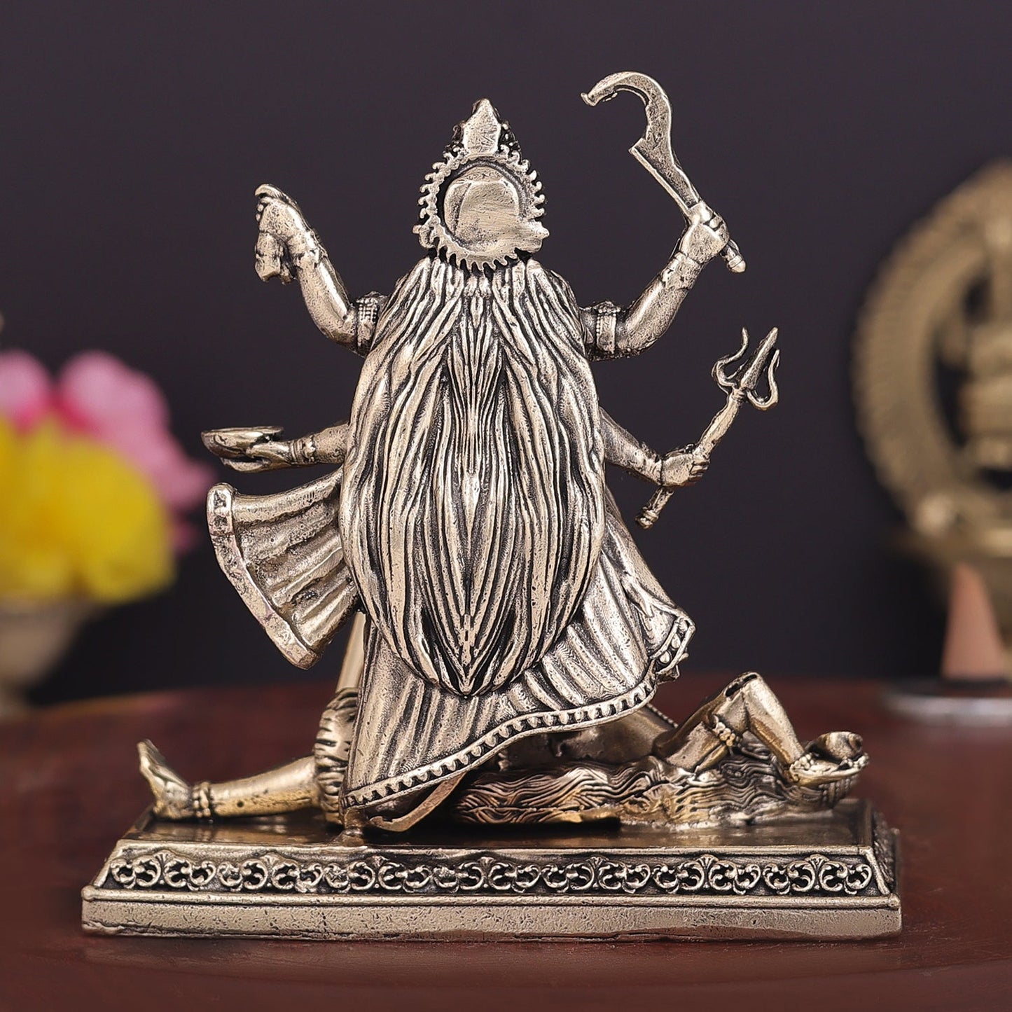 Brass Superfine Goddess Kali Idol 4 Inch