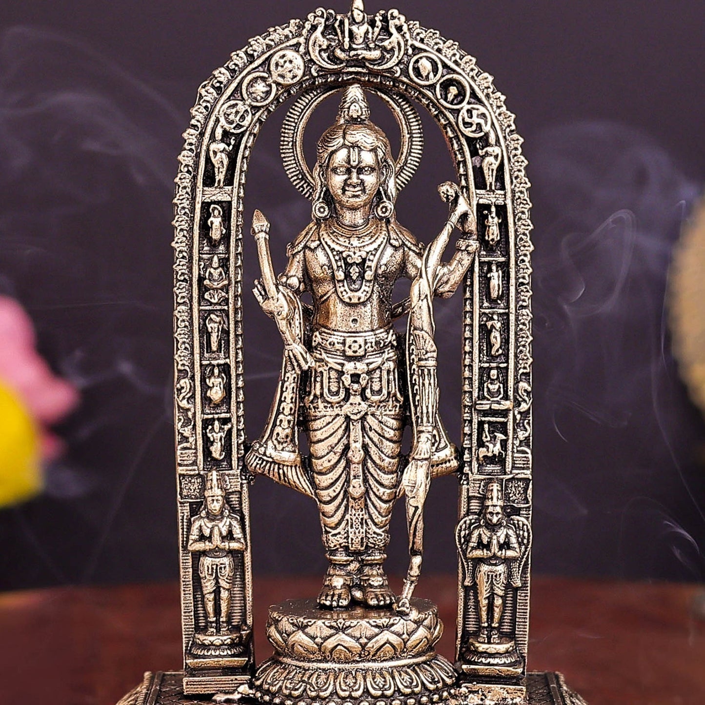 Brass Superfine Ram Lalla Idol For Home Temple Decor 4 Inch