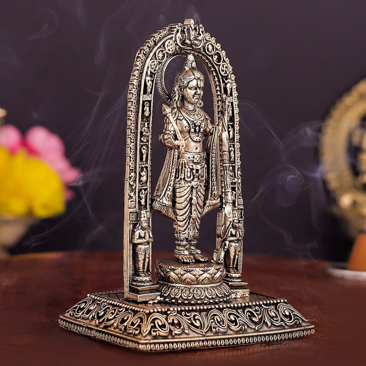 Brass Superfine Ram Lalla Idol For Home Temple Decor 4 Inch - Image 5