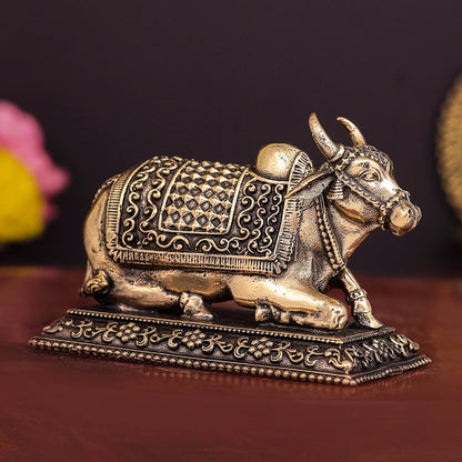 Brass Superfine Nandi Idol 3 Inch by vendor-unknown - Spiritual (View 5)