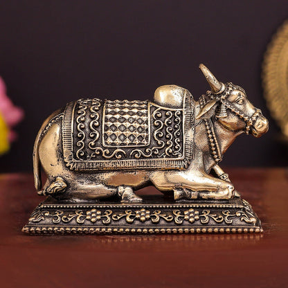 Brass Superfine Nandi Idol 3 Inch by vendor-unknown - Spiritual (View 6)
