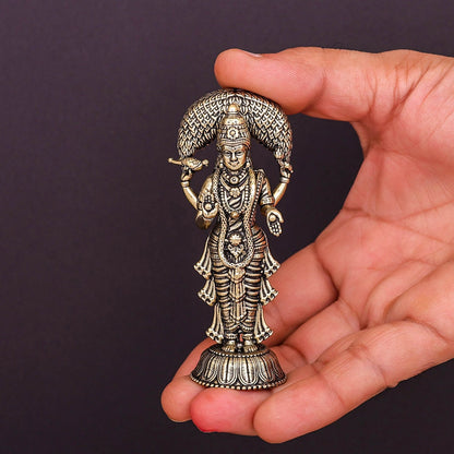 Brass Superfine Vasavi Kanyaka Parameshvari Devi 3 Inch by vendor-unknown - Hindu Gods (View 3)