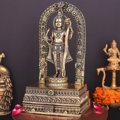 Brass Superfine Ayodhya Ram Lalla Idol Majestic Sculpture 10 Inch by vendor-unknown - Hindu Gods (View 5)
