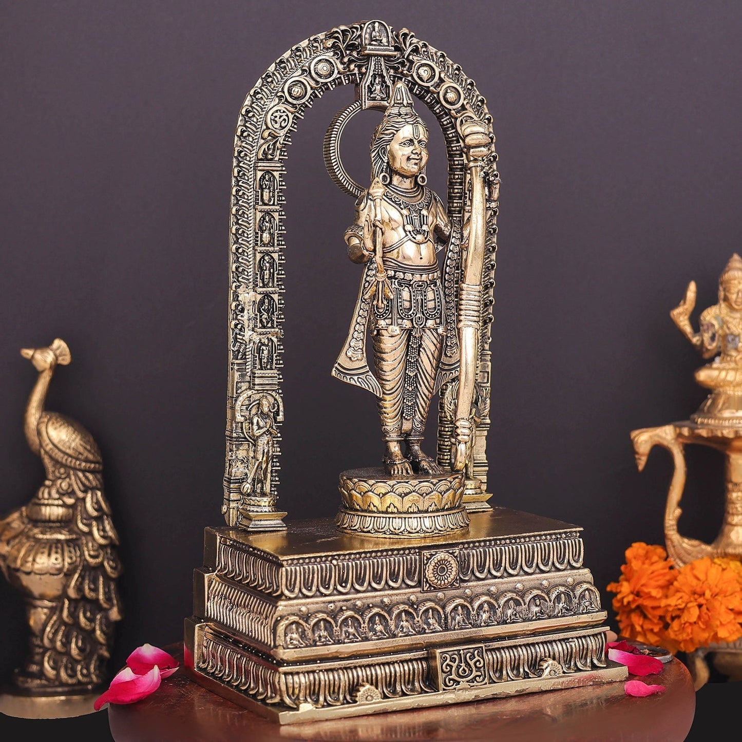 Brass Superfine Ayodhya Ram Lalla Idol Majestic Sculpture 10 Inch