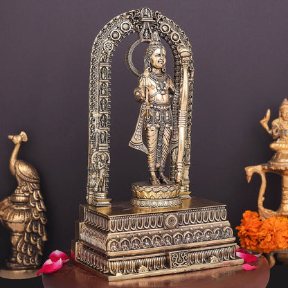 Brass Superfine Ayodhya Ram Lalla Idol Majestic Sculpture 10 Inch by vendor-unknown - Hindu Gods (View 4)