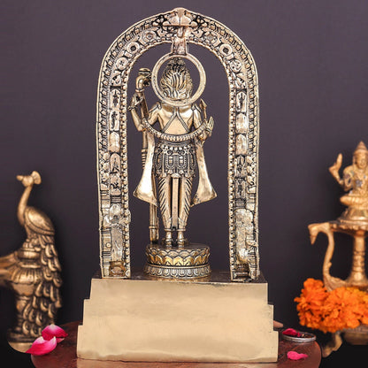 Brass Superfine Ayodhya Ram Lalla Idol Majestic Sculpture 10 Inch by vendor-unknown - Hindu Gods (View 6)
