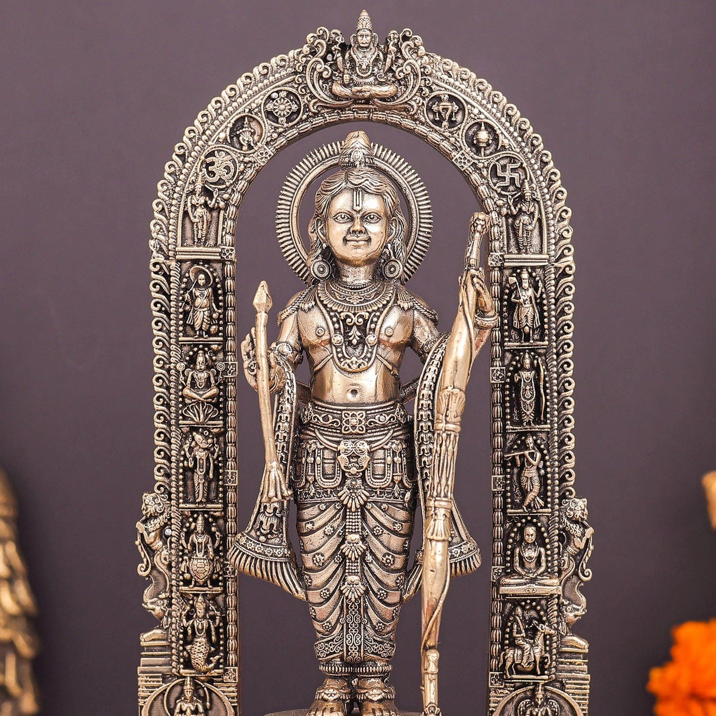 Brass Superfine Ayodhya Ram Lalla Idol Majestic Sculpture 8 Inch