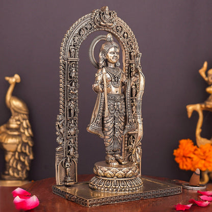 Brass Superfine Ayodhya Ram Lalla Idol Majestic Sculpture 8 Inch by vendor-unknown - Hindu Gods (View 4)